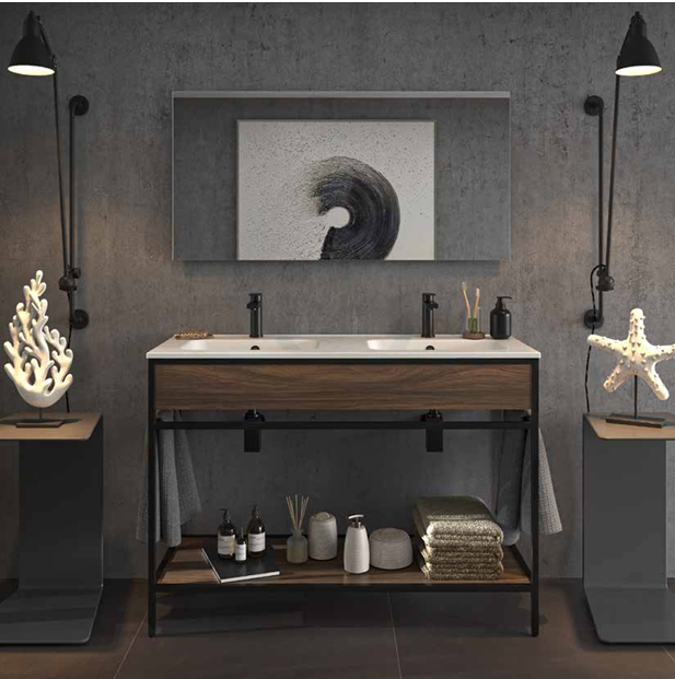 Mueble Nogal Flotante