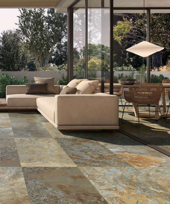 Terraza con jardín